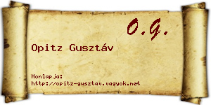 Opitz Gusztáv névjegykártya