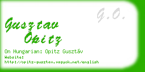 gusztav opitz business card