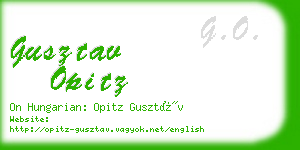 gusztav opitz business card